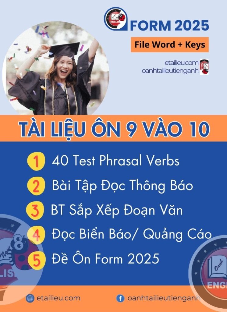 Tài Liệu Ôn 9 Vào 10 Form Mới 2025