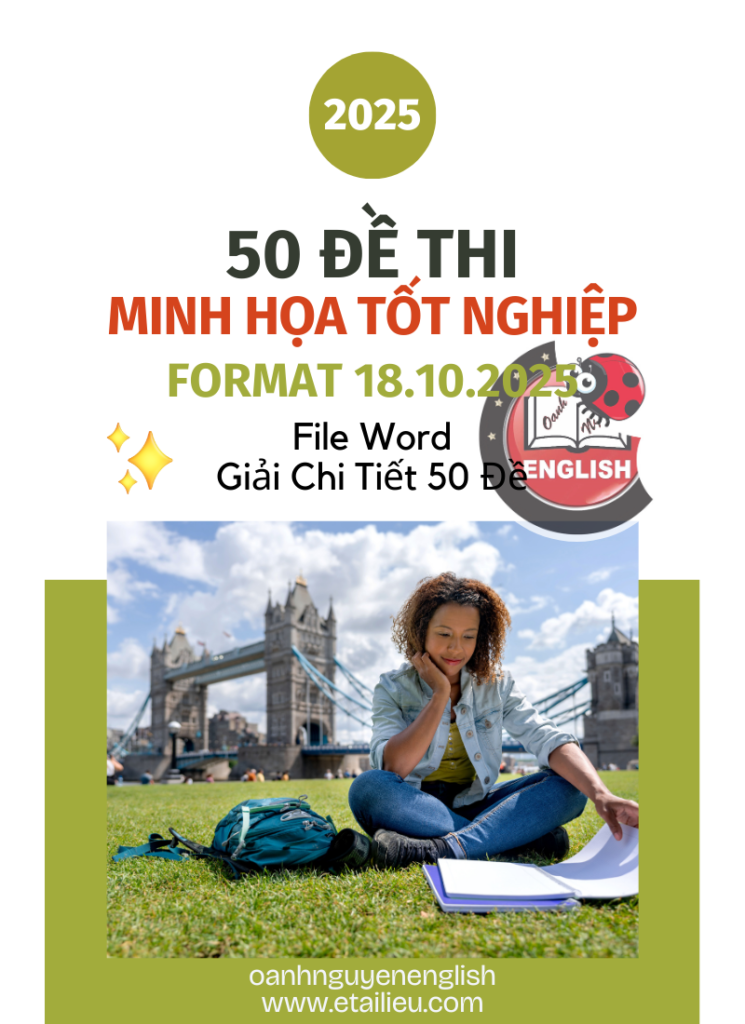 50 Đề Thi Minh Họa Tốt Nghiệp 2025