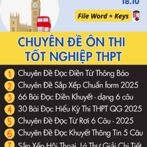 Chuyên Đề Ôn Tốt Nghiệp THPT Môn Anh Chuẩn Form 2025